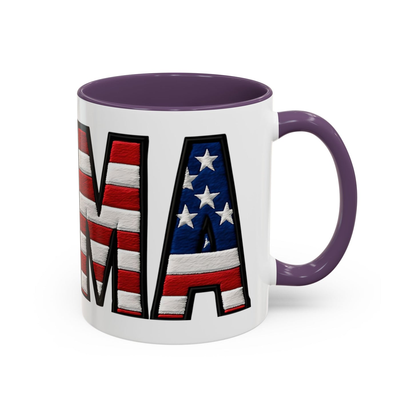 Patriotic AMERICA Flag MAMA Accent Coffee Mug 11 or 15oz