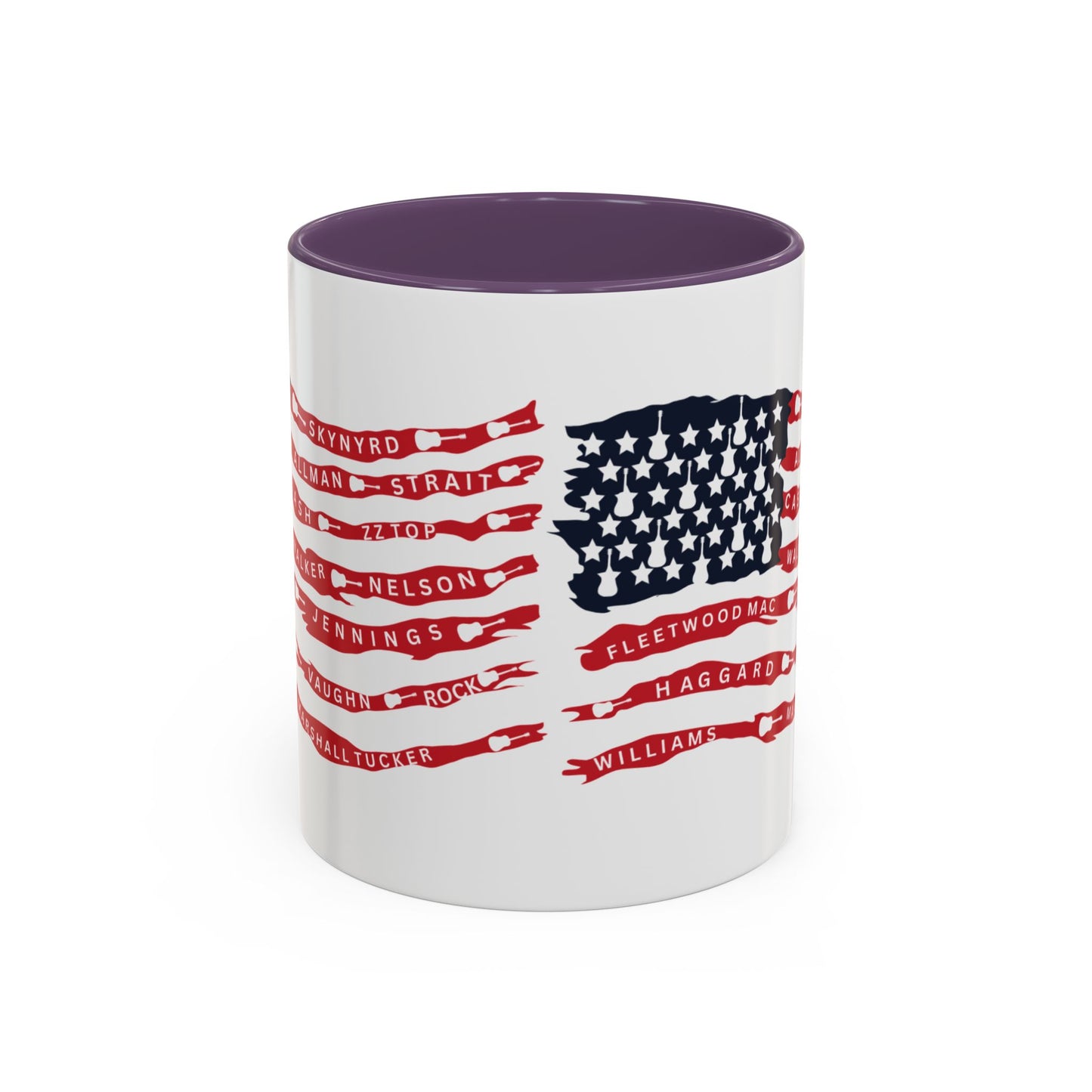 OG Southern Rock Bands & Country Greats USA Flag  Mug  11 or 15oz Coffee Cup