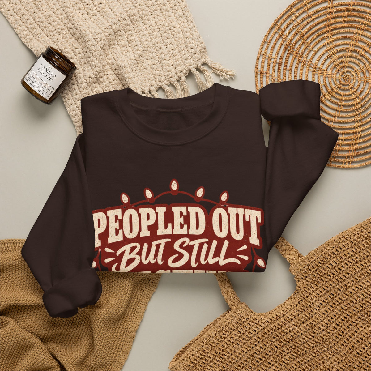 Peopled Out But Still Festive Y'all Christmas Sweatshirt