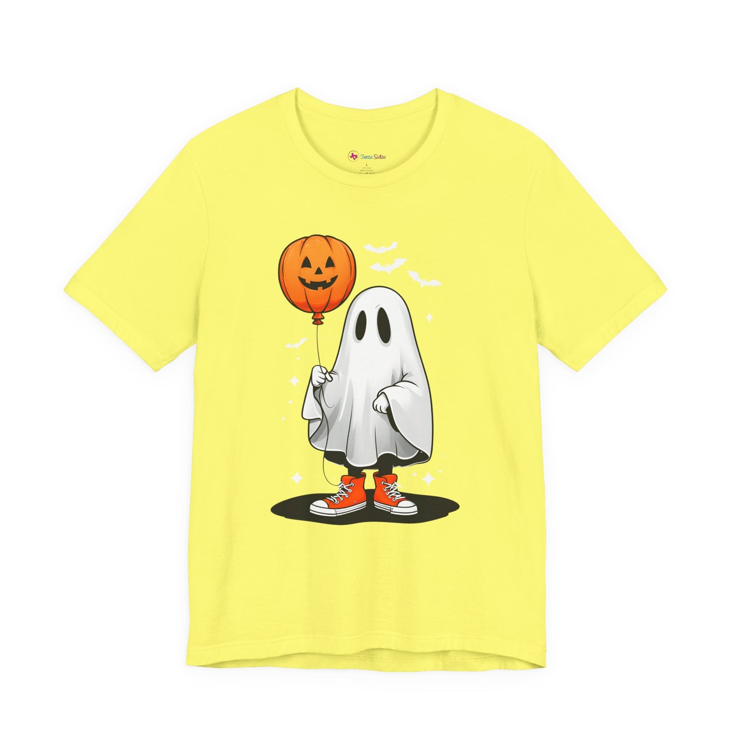 Ghost Tee with Orange Hightops and Pumpkin Balloon