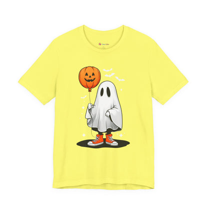 Ghost Tee with Orange Hightops and Pumpkin Balloon