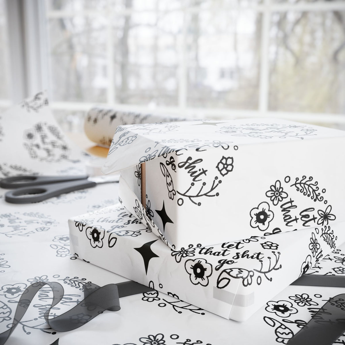 Let That Stuff Go Wrapping Paper — Christmas Birthday Holiday I'm Sorry Gift Wrap