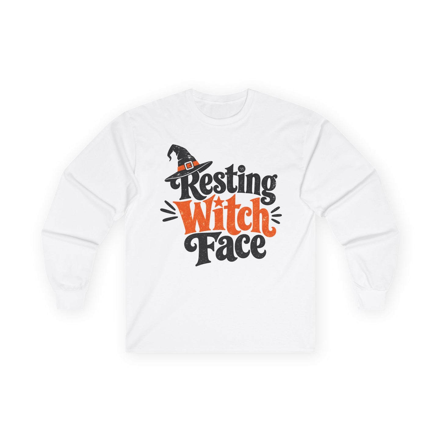 Resting Witch Face Long Sleeve T-Shirt — Funny Halloween Witch Shirt