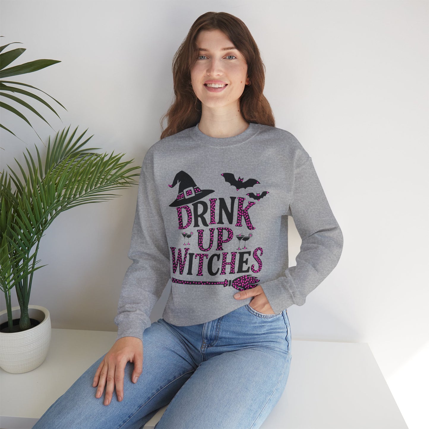 Halloween Drink Up Witches Sweatshirt