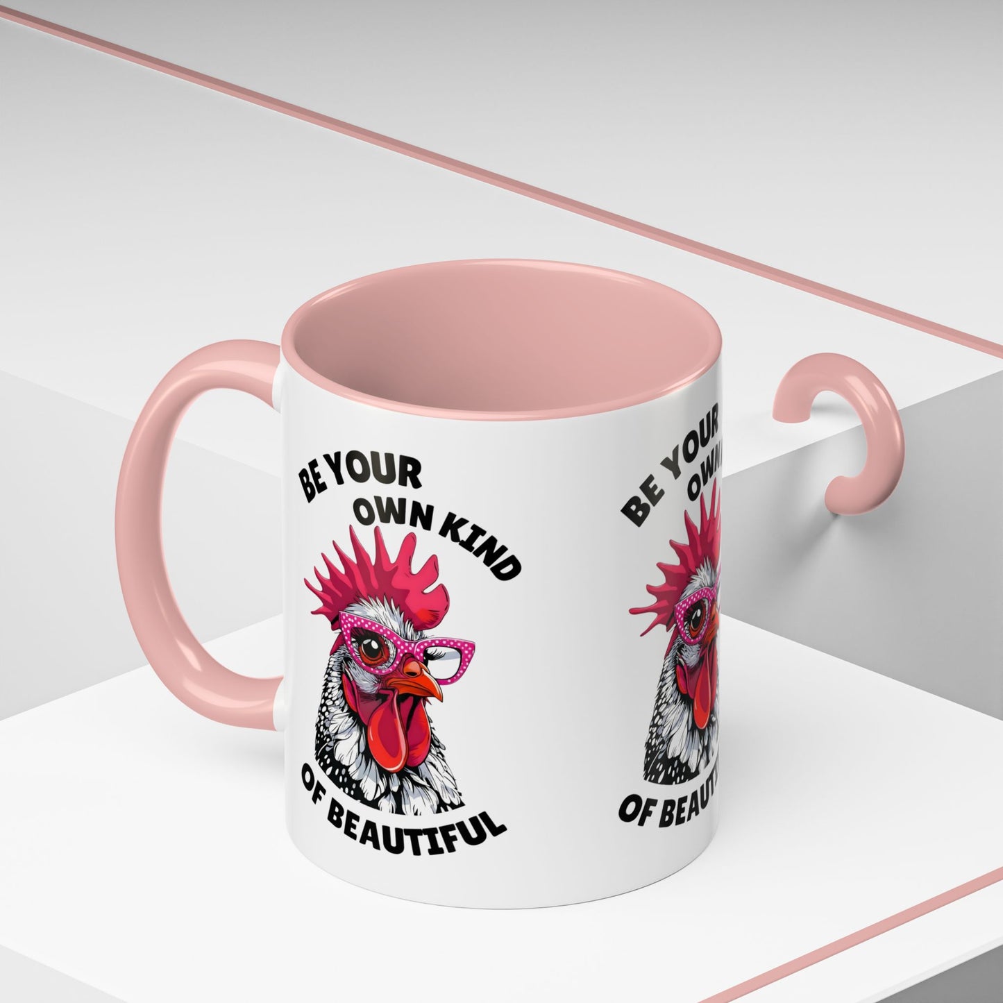 Be Your Own Kind of Beautiful Rooster Coffee Mug (Accent 11/15oz)