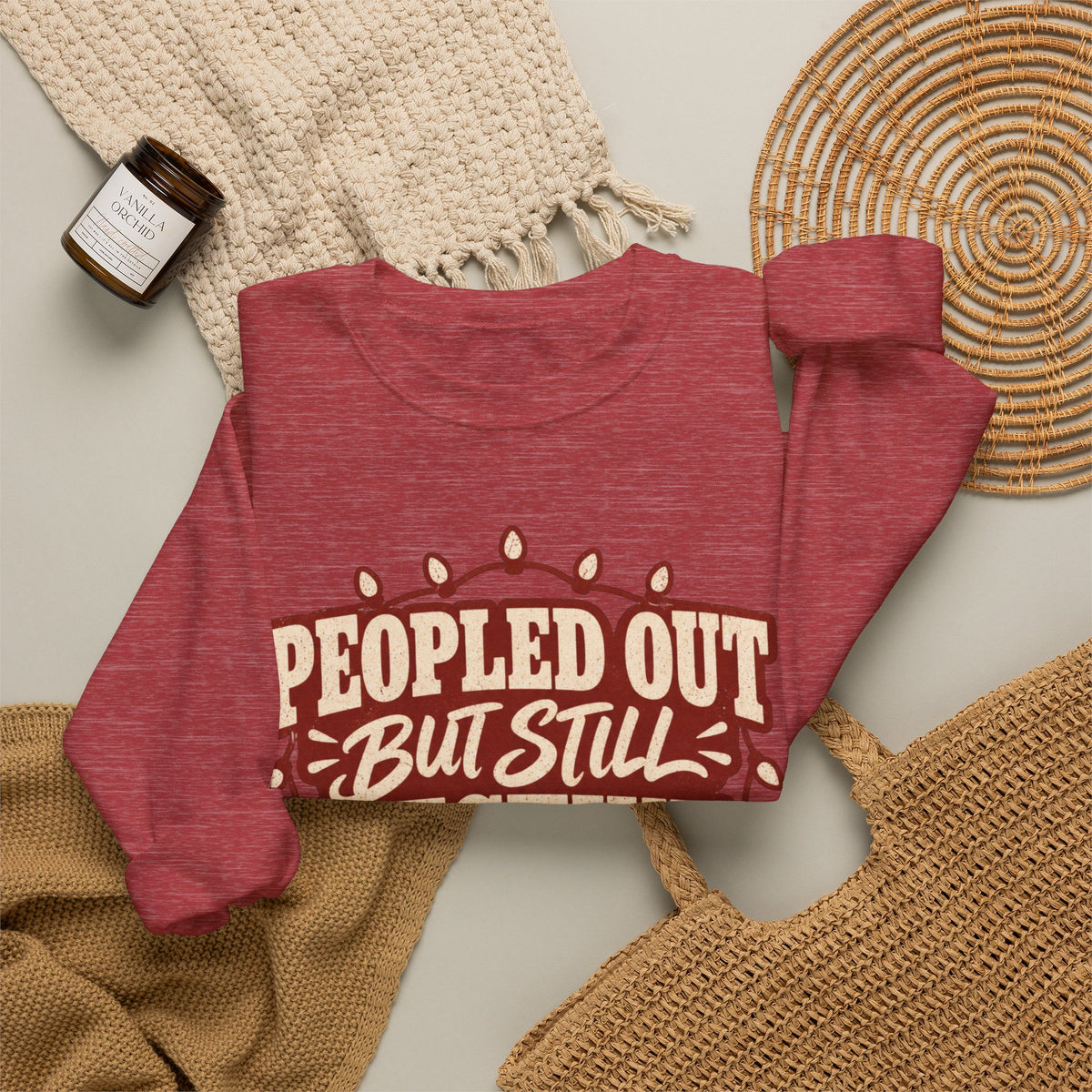 Peopled Out But Still Festive Y'all Christmas Sweatshirt