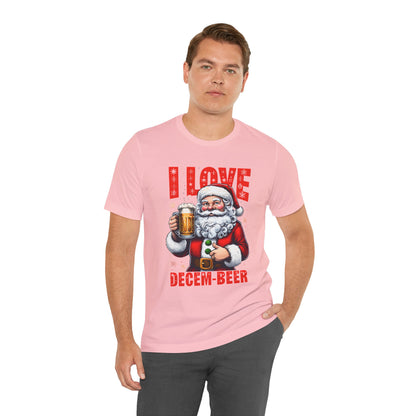 Funny Santa I LOVE DECEM-BEER T-Shirt