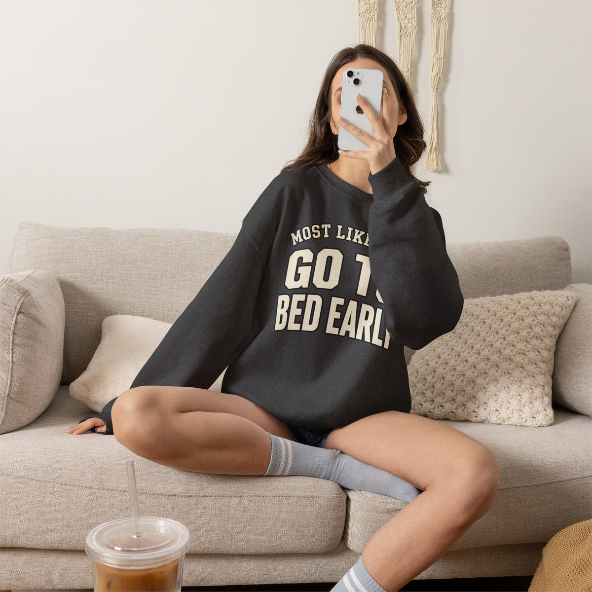 Most Likely To Go To Bed Early Sweatshirt - Funny Crewneck