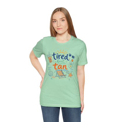 Tired but Tan Beach Graphic T-Shirt