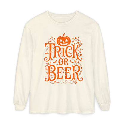 Funny Halloween TRICK OR BEER Long Sleeve T-Shirt