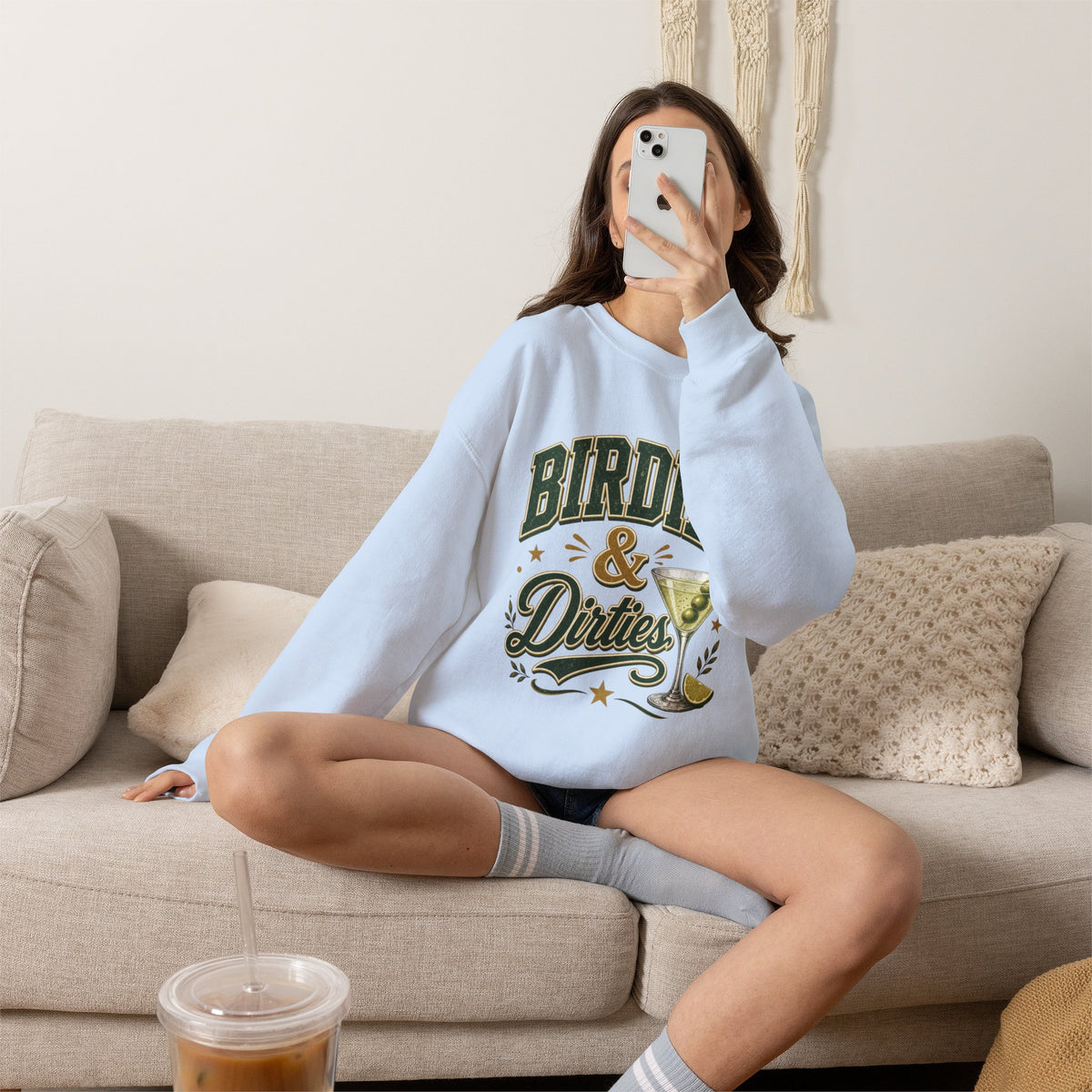 Golf Birdies & Dirties Crewneck Sweatshirt Golfing & Martini's