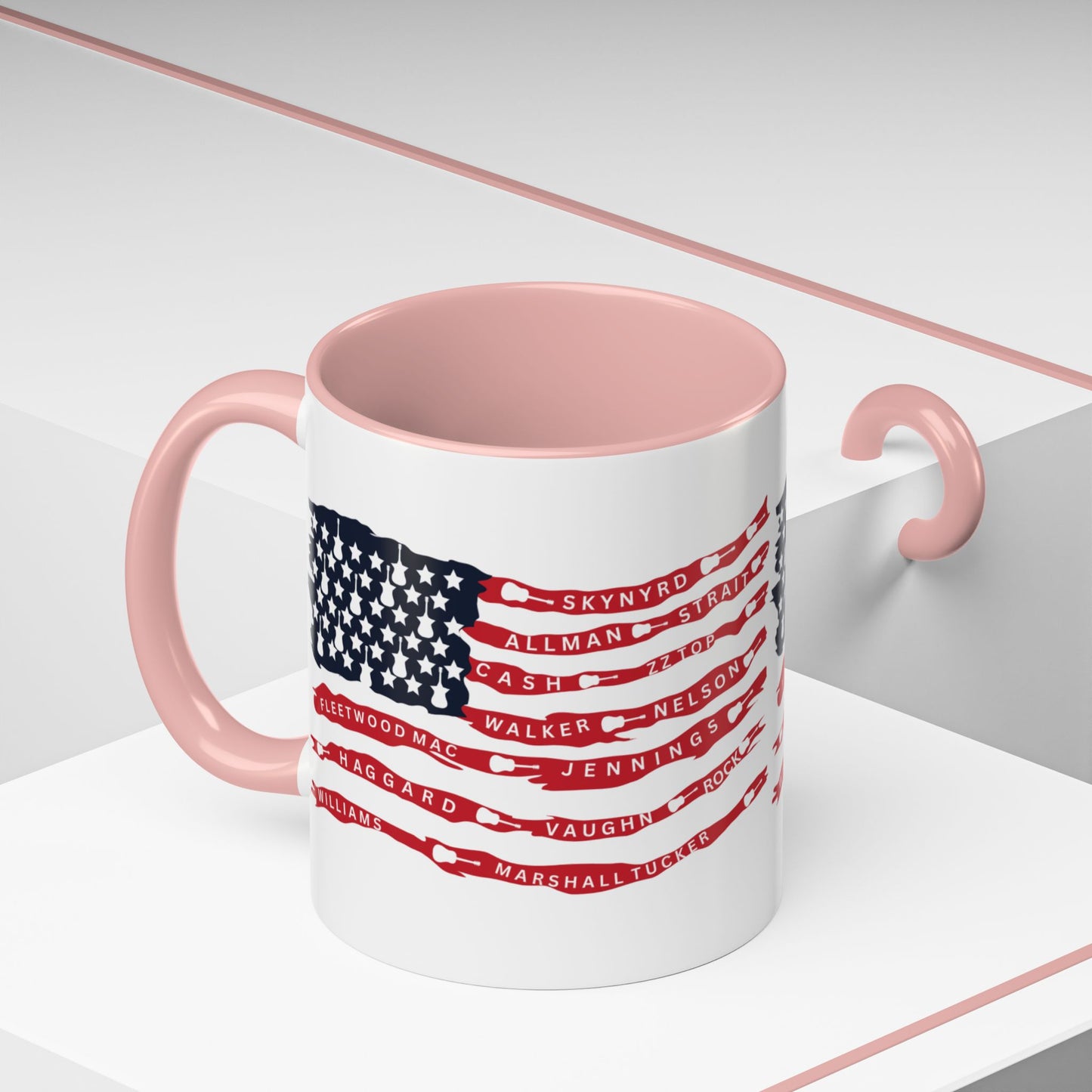 OG Southern Rock Bands & Country Greats USA Flag  Mug  11 or 15oz Coffee Cup