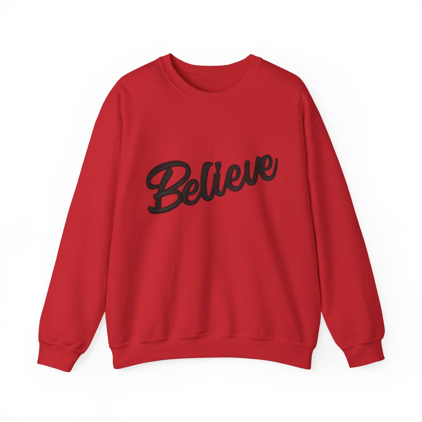 Believe Crewneck Sweatshirt — Inspirational Graphic CHRISTmas Pullover