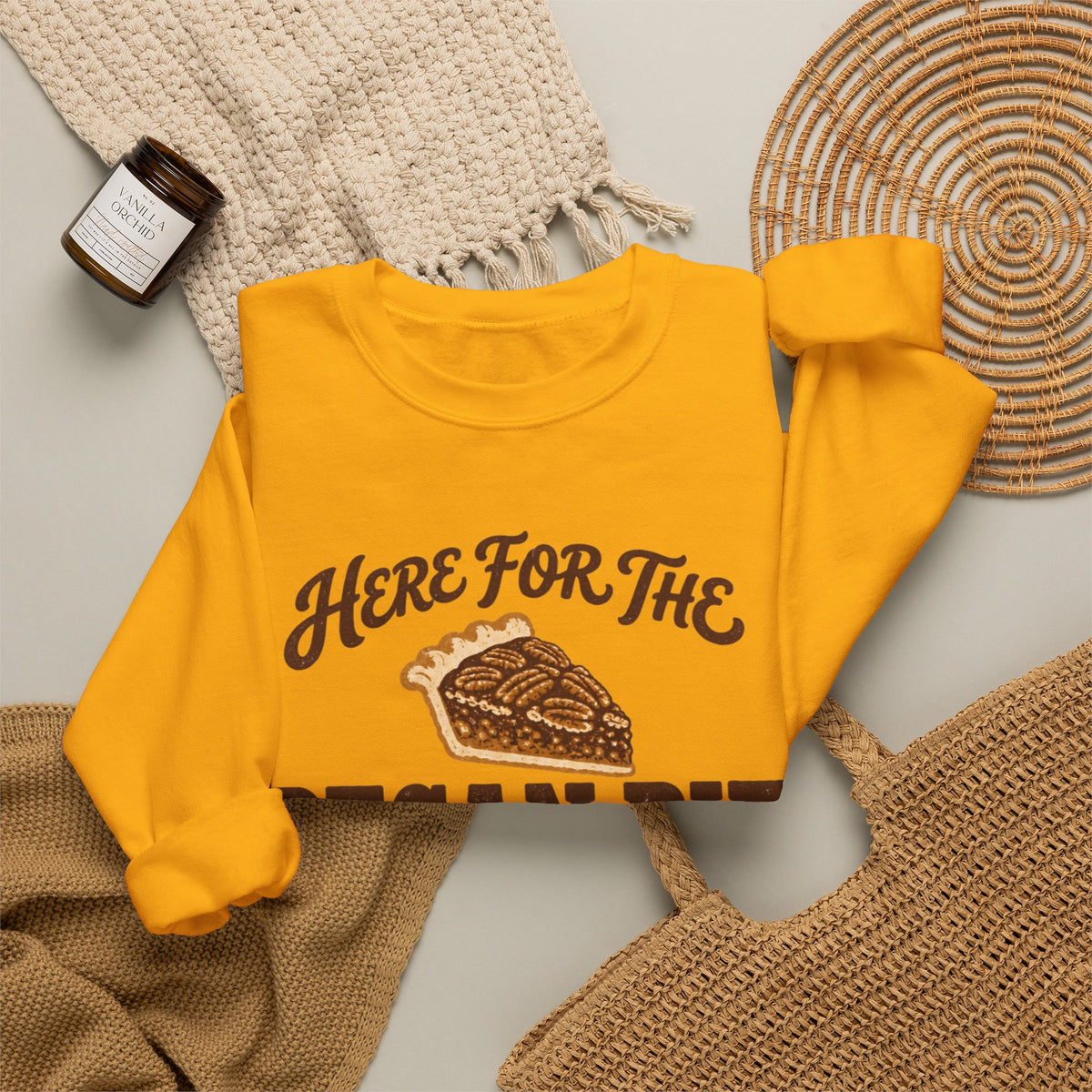 Here for the Pecan Pie Y'all Thanksgiving Sweatshirt