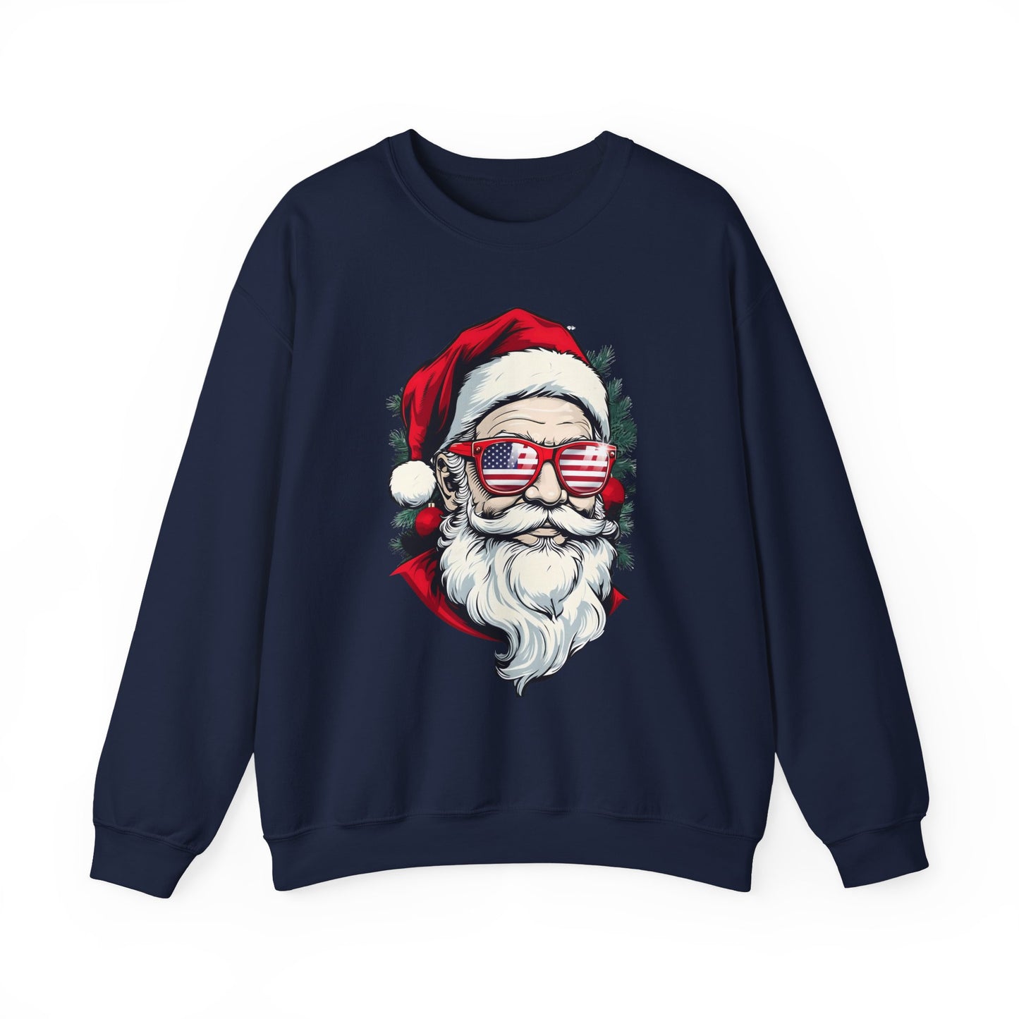 Christmas Santa Sweatshirt with USA Shades