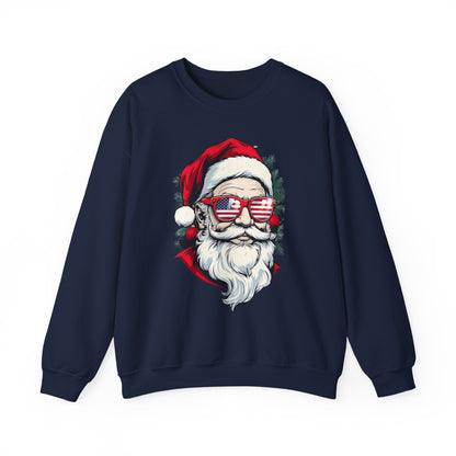 Christmas Santa Sweatshirt with USA Shades