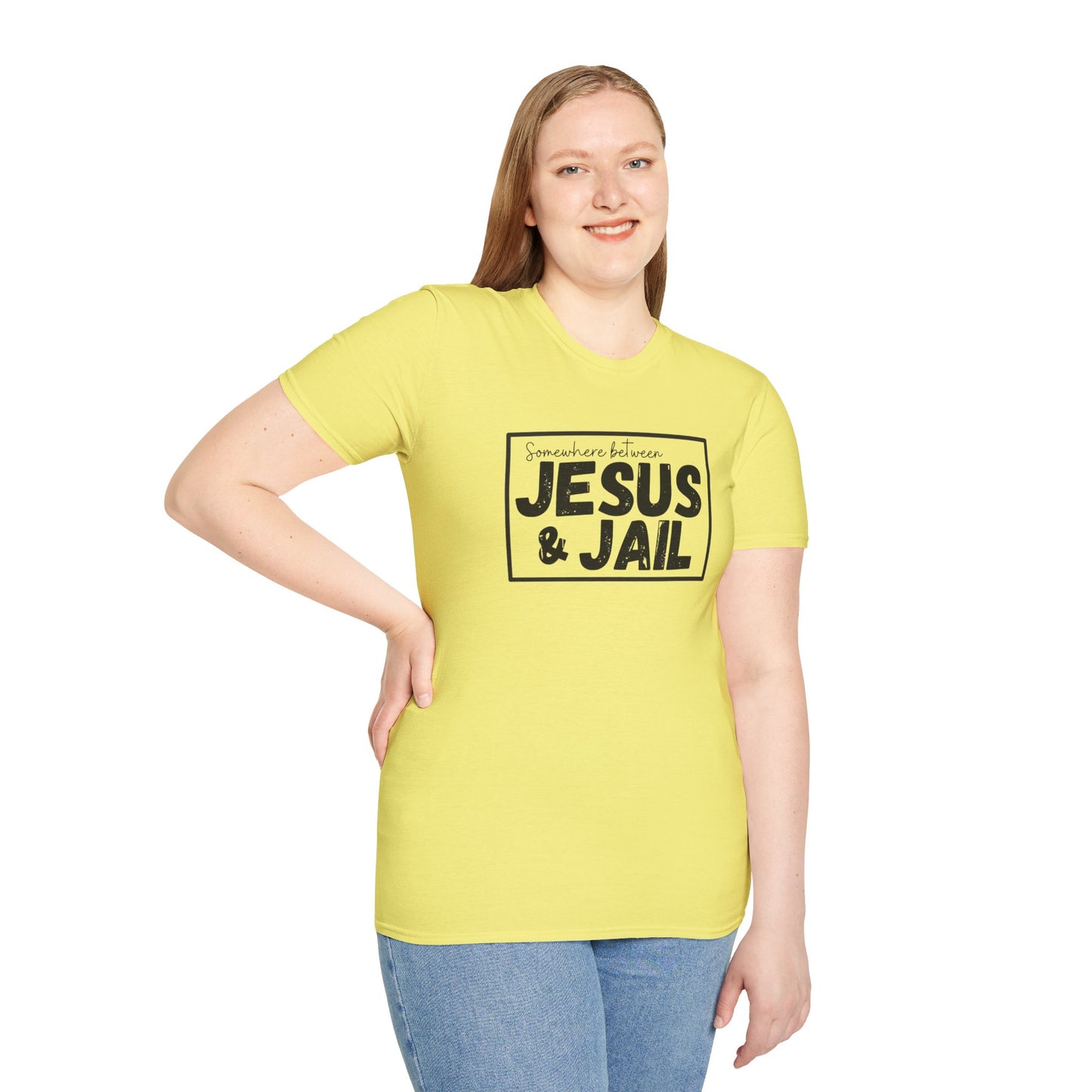 Somewhere Between Jesus & Jail T-Shirt