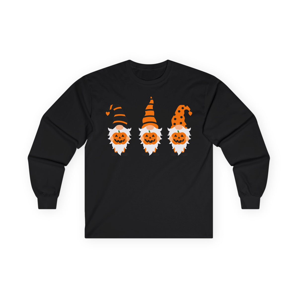 Halloween Pumpkin Gnomes Long Sleeve T-Shirts