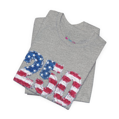 4th of July Frayed Patch Graphic Tee — Patriotic Independence Day T-Shirt