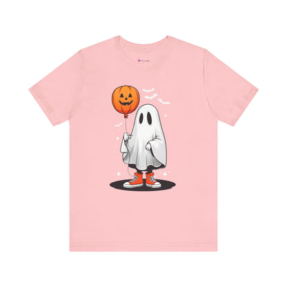 Ghost Tee with Orange Hightops and Pumpkin Balloon