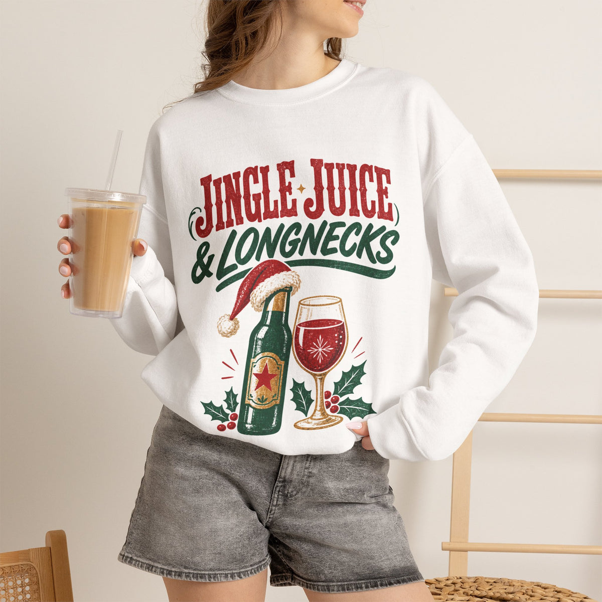 Jingle Juice & Longnecks Christmas Sweatshirt