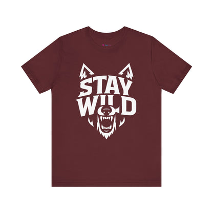 Wolf Face Unisex Tee - STAY WILD T-Shirt
