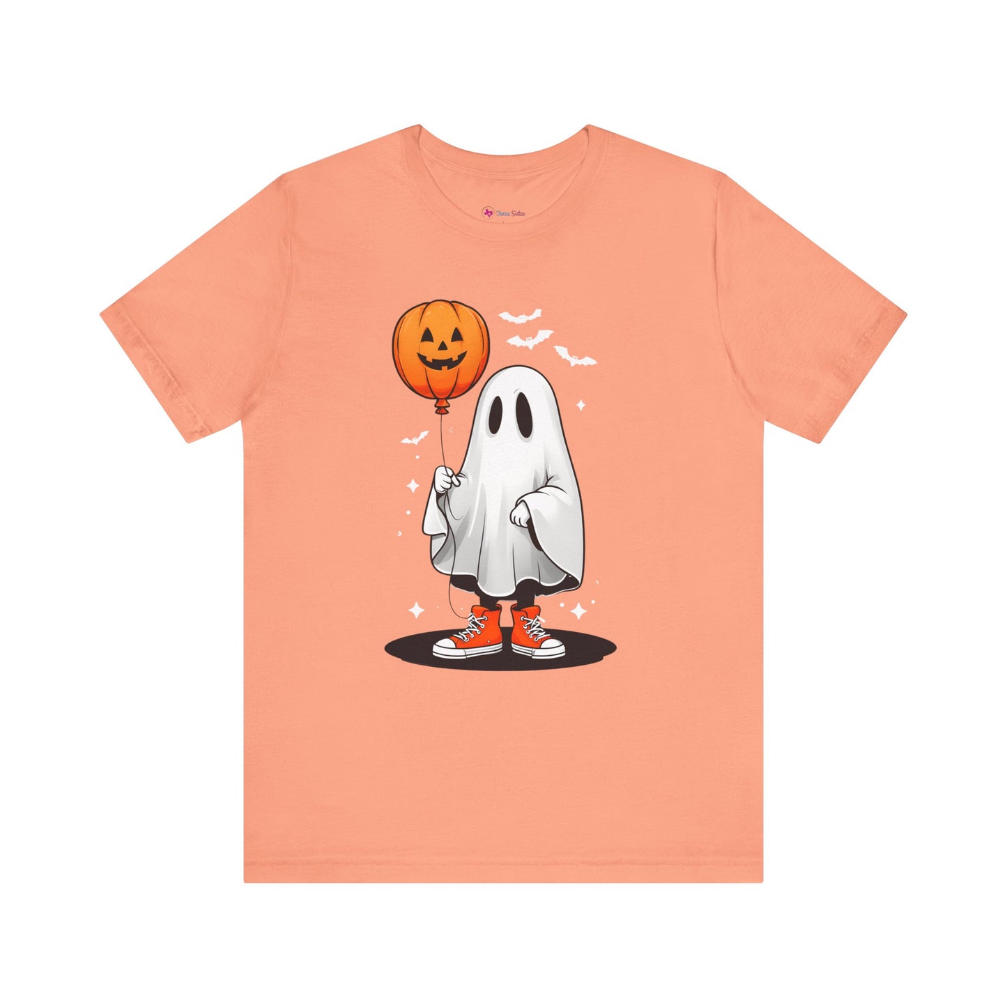 Ghost Tee with Orange Hightops and Pumpkin Balloon