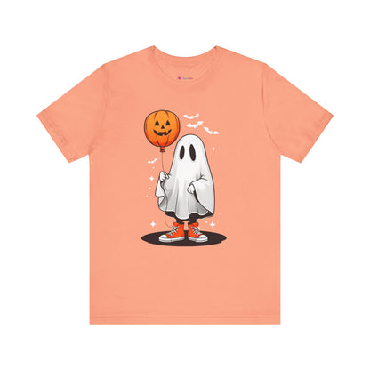 Ghost Tee with Orange Hightops and Pumpkin Balloon