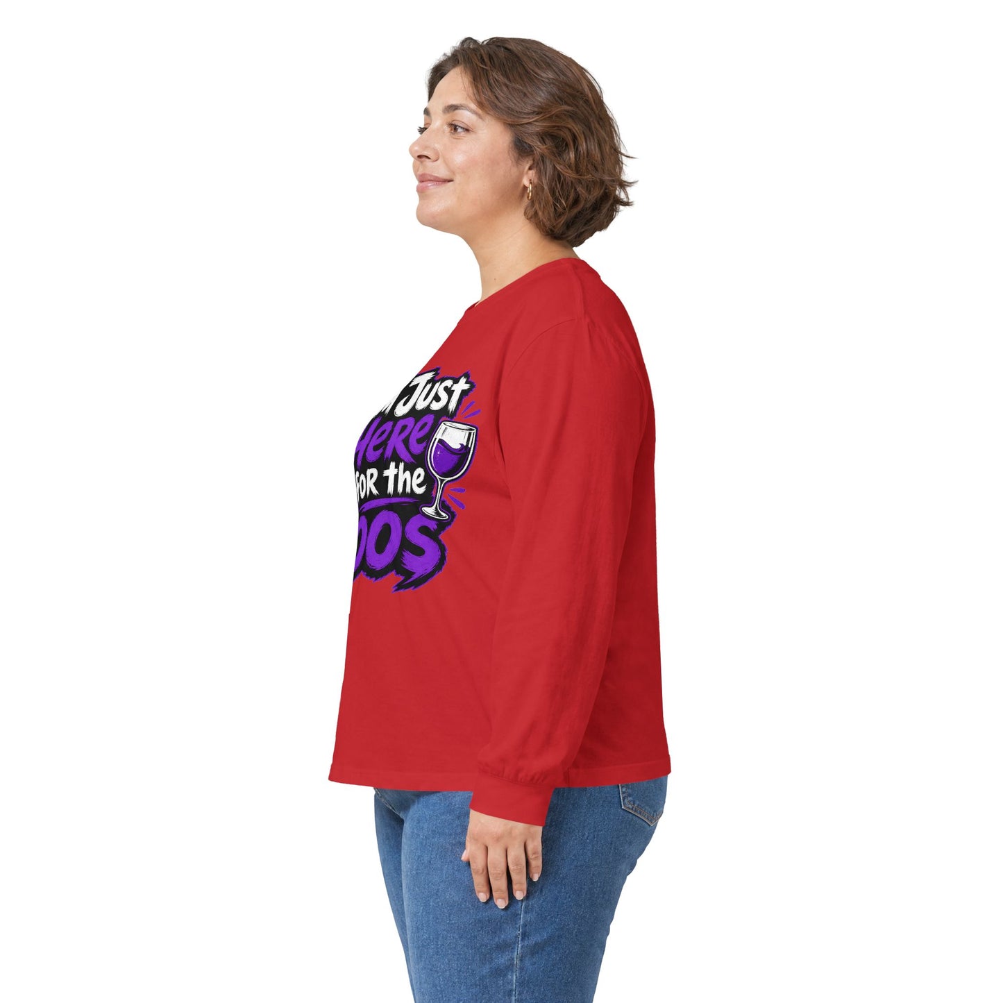 I'm Just Here for the Boos Halloween T-Shirt Ghosts & Cocktails Long Sleeve