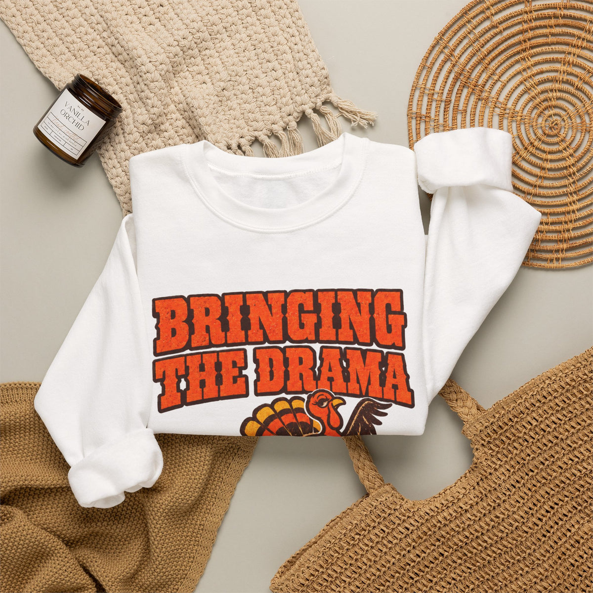 Bringing the Drama & the Queso Thanksgiving Sweatshirt