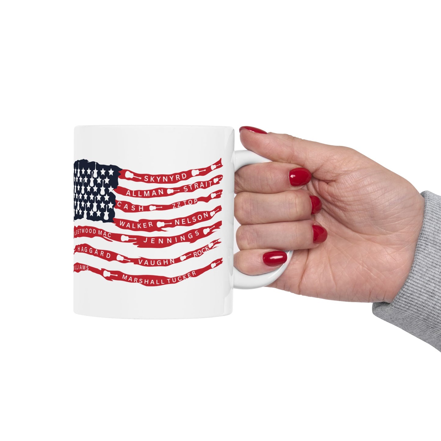Best bands guitar USA flag mug coffee cup