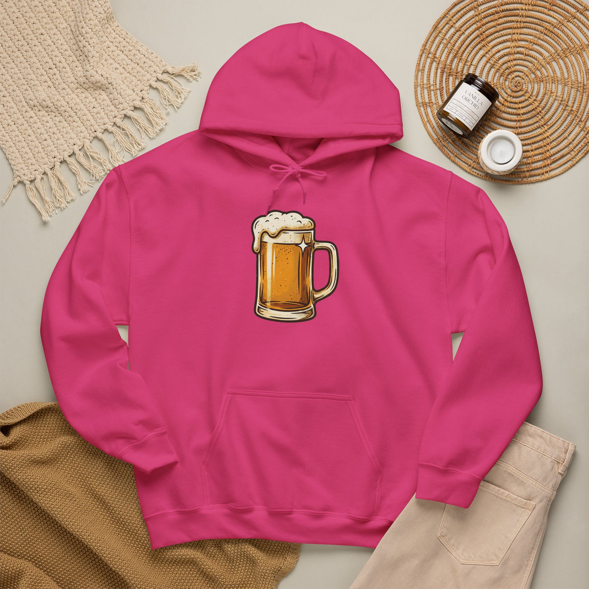 Beer Mug Hoodie — Cozy Beer Graphic Pullover for Brewers & Pub Lovers