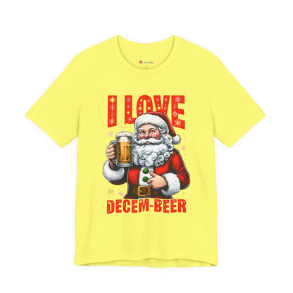 Funny Santa I LOVE DECEM-BEER T-Shirt