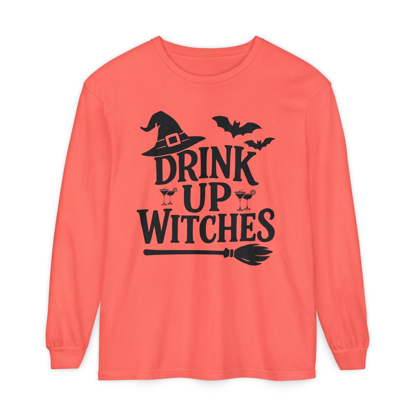 Funny Halloween Long Sleeve T-Shirt - Drink Up Witches