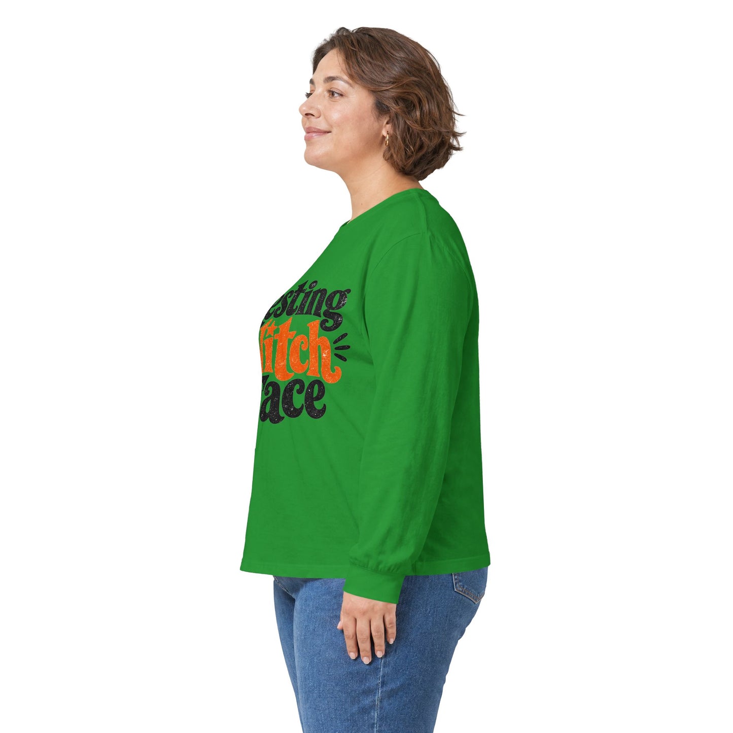 Resting Witch Face Long Sleeve T-Shirt — Funny Halloween Witch Shirt
