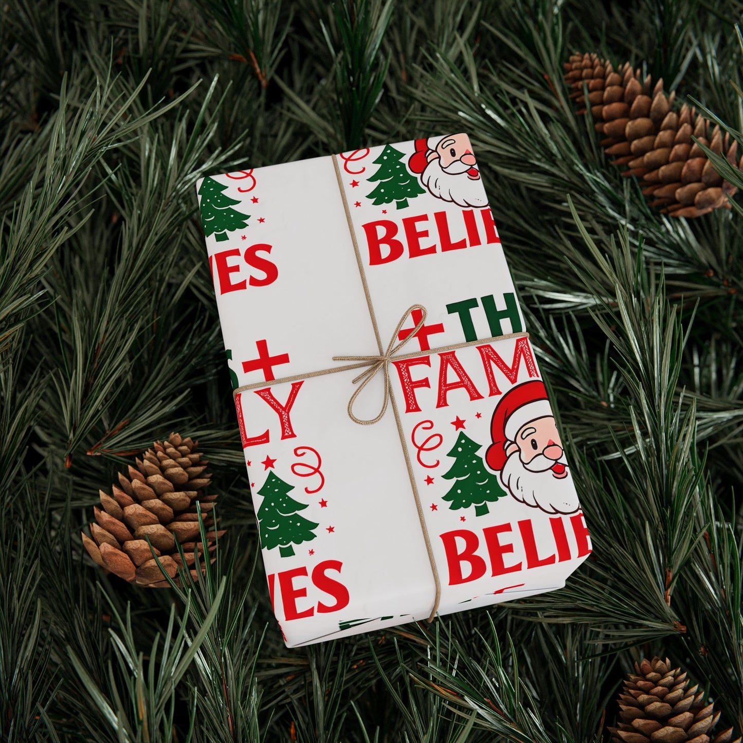 Christmas Wrapping Paper Roll This Family Believes Santa Claus Holiday Gift Wrap