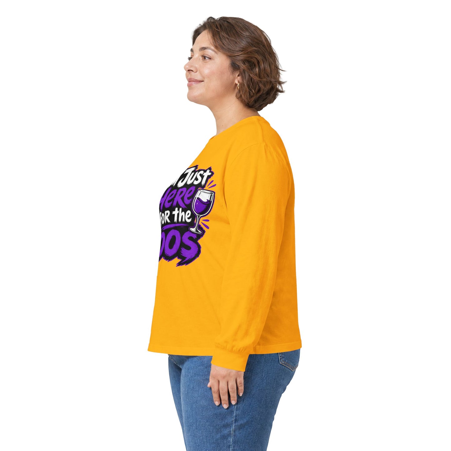 I'm Just Here for the Boos Halloween T-Shirt Ghosts & Cocktails Long Sleeve