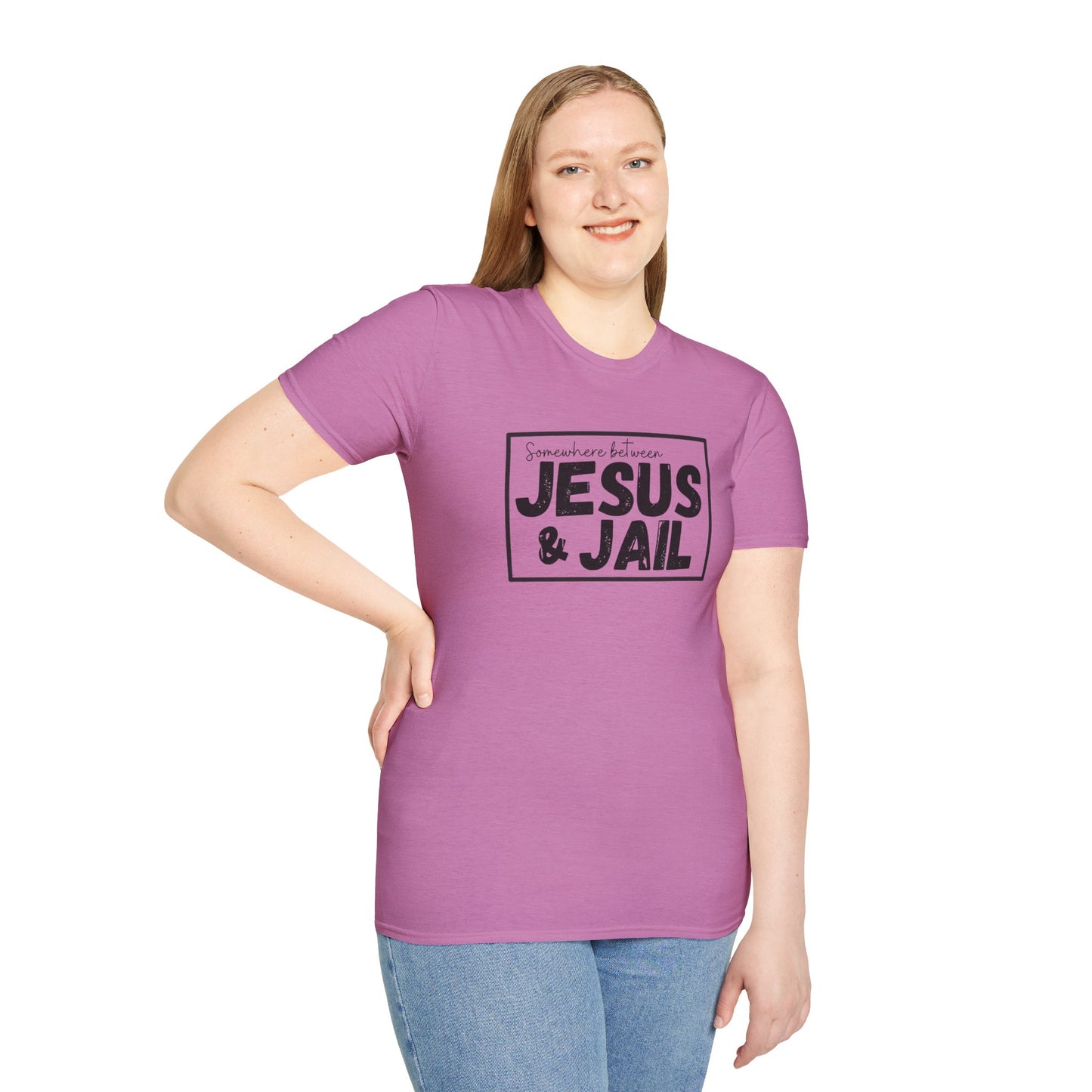 Somewhere Between Jesus & Jail T-Shirt