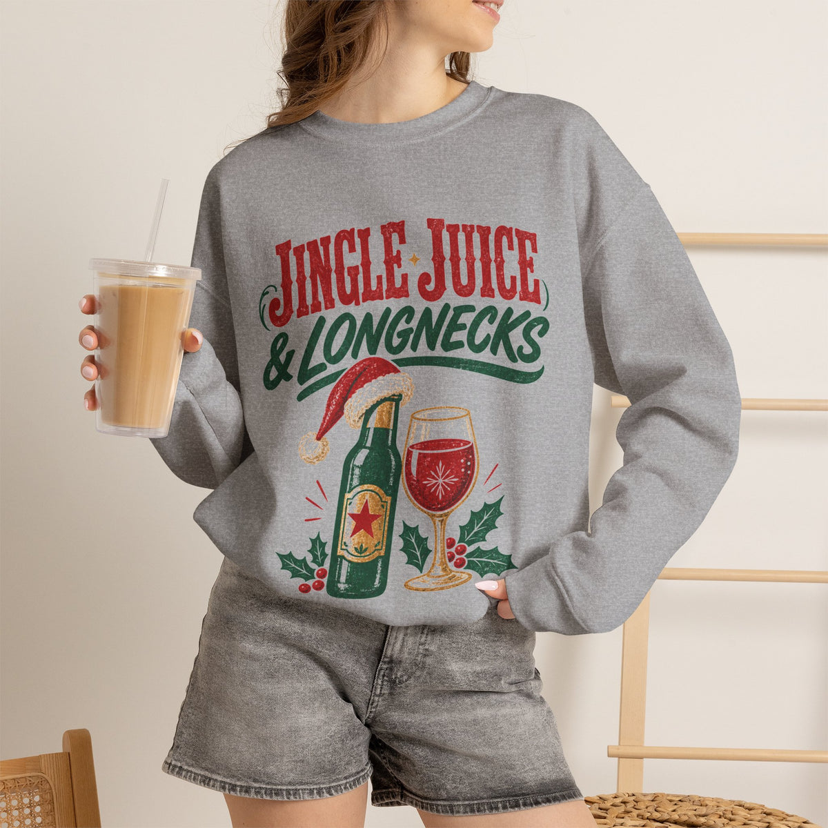 Jingle Juice & Longnecks Christmas Sweatshirt