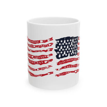 Best bands guitar USA flag mug coffee cup