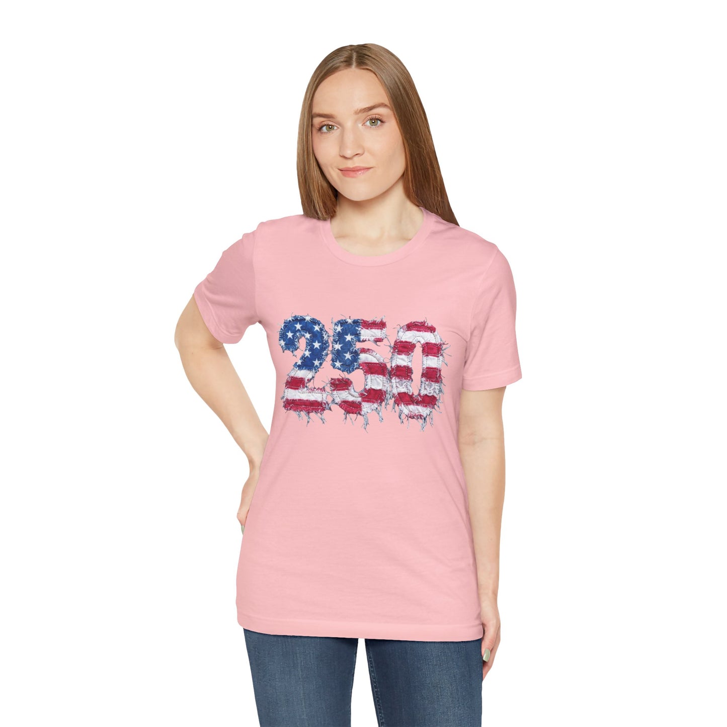 4th of July Frayed Patch Graphic Tee — Patriotic Independence Day T-Shirt