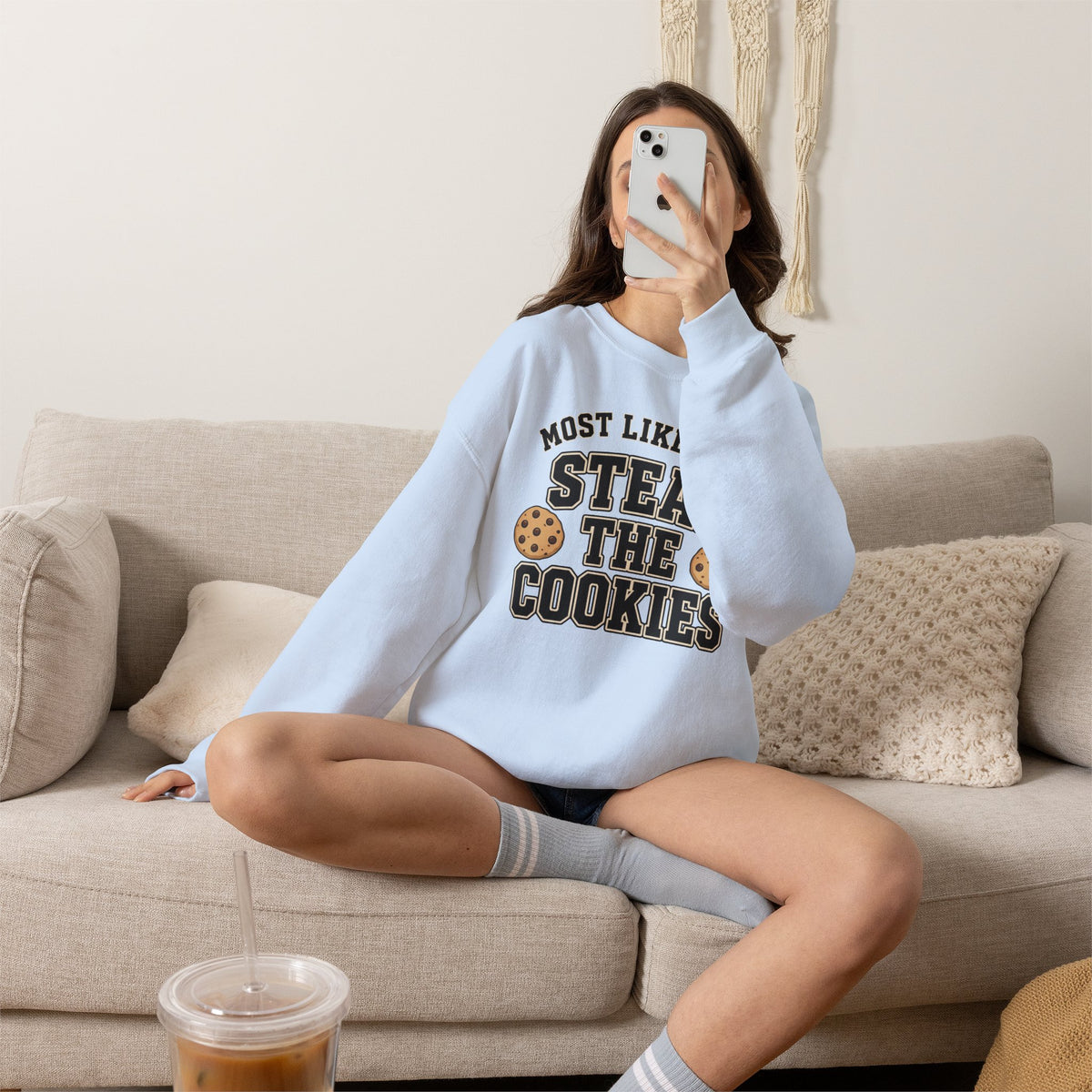 Most Likely To Steal The Cookies Sweatshirt - Christmas Crewneck