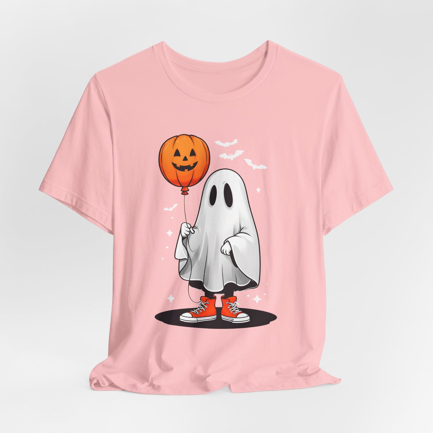 Ghost Tee with Orange Hightops and Pumpkin Balloon