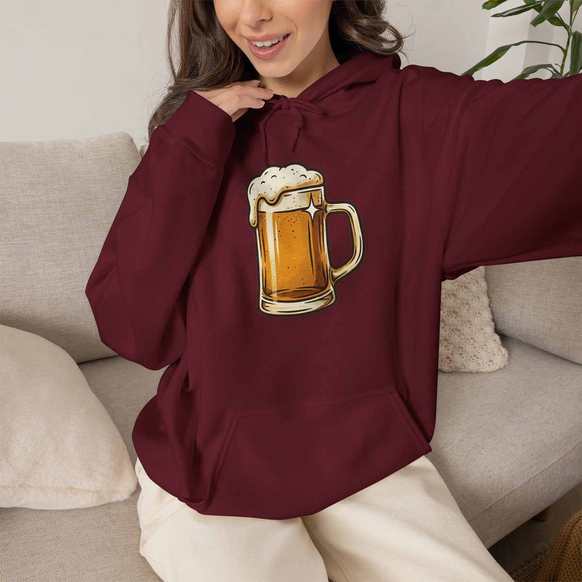 Beer Mug Hoodie — Cozy Beer Graphic Pullover for Brewers & Pub Lovers