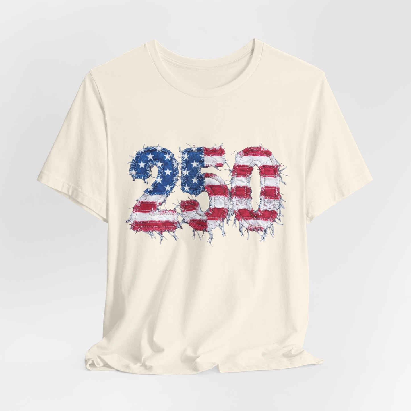 4th of July Frayed Patch Graphic Tee — Patriotic Independence Day T-Shirt