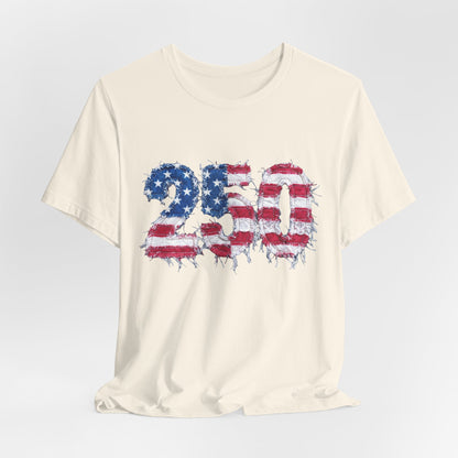 4th of July Frayed Patch Graphic Tee — Patriotic Independence Day T-Shirt