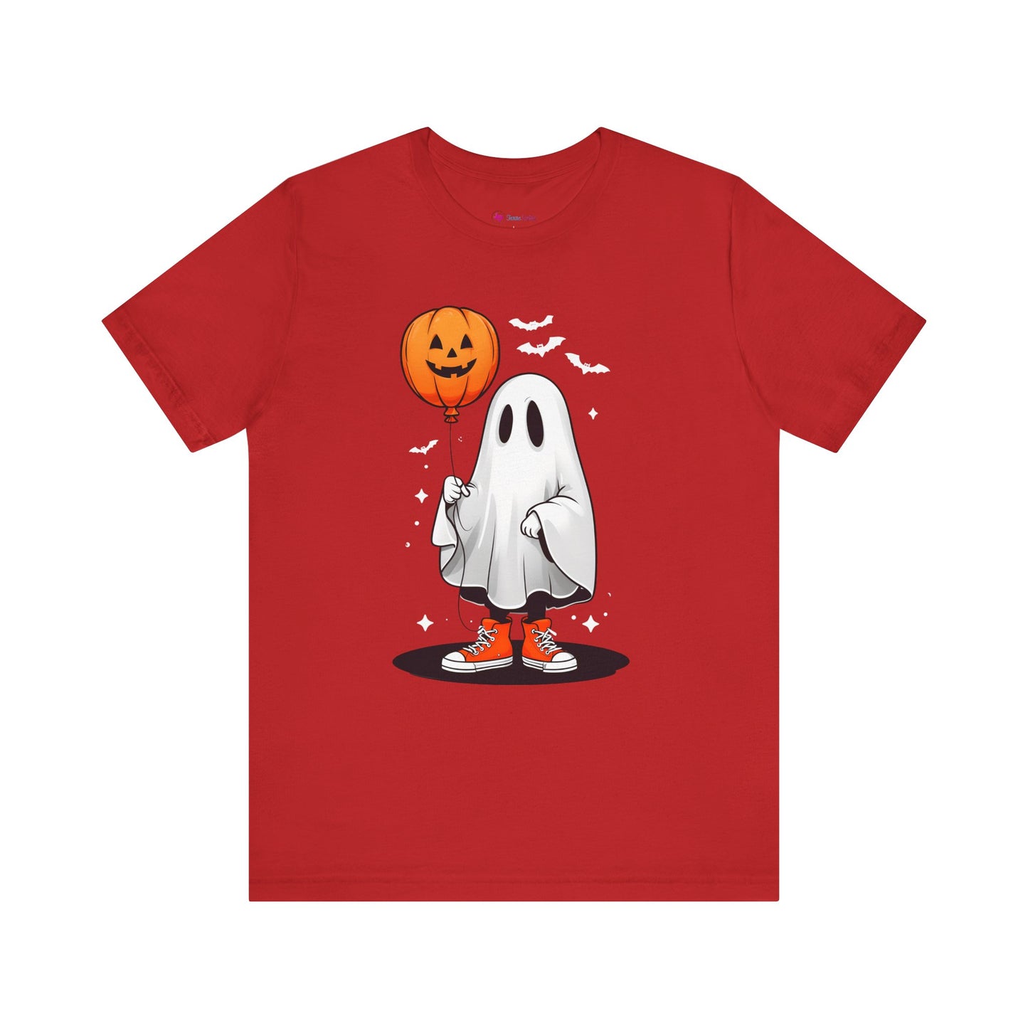Ghost Tee with Orange Hightops and Pumpkin Balloon