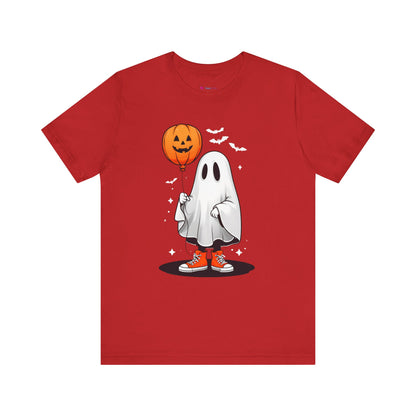 Ghost Tee with Orange Hightops and Pumpkin Balloon