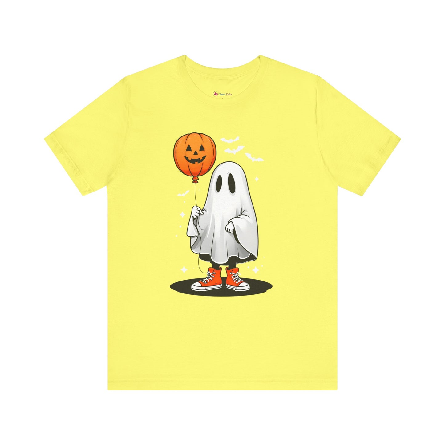 Ghost Tee with Orange Hightops and Pumpkin Balloon