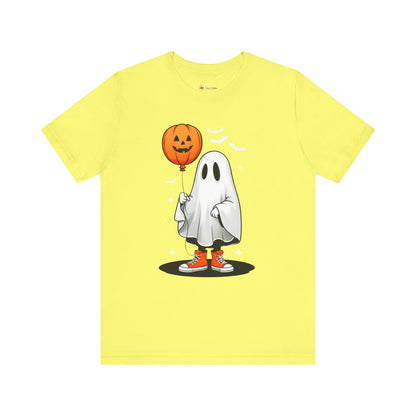 Ghost Tee with Orange Hightops and Pumpkin Balloon